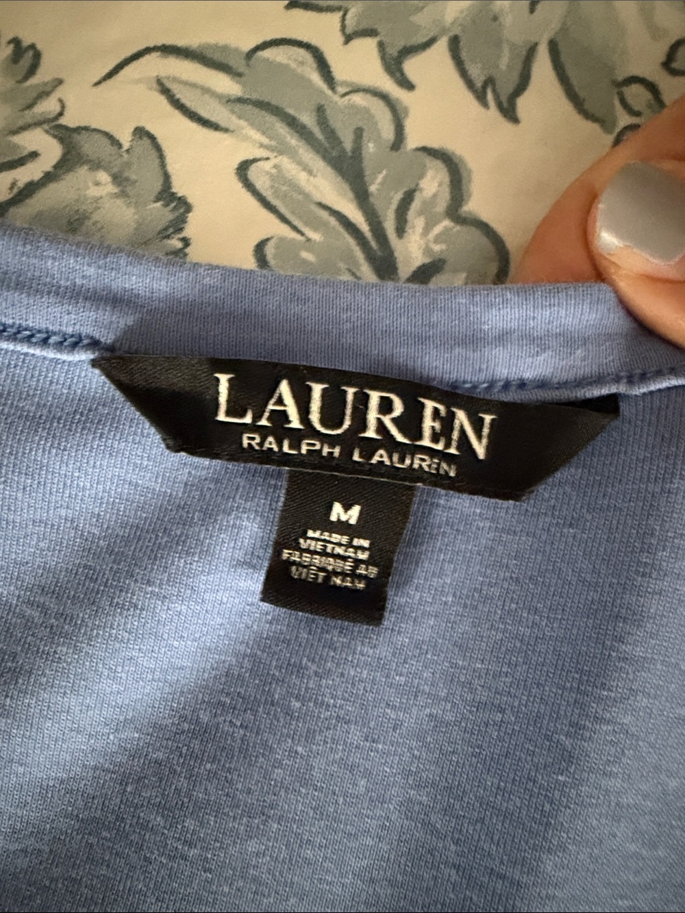 T-shirt label close-up